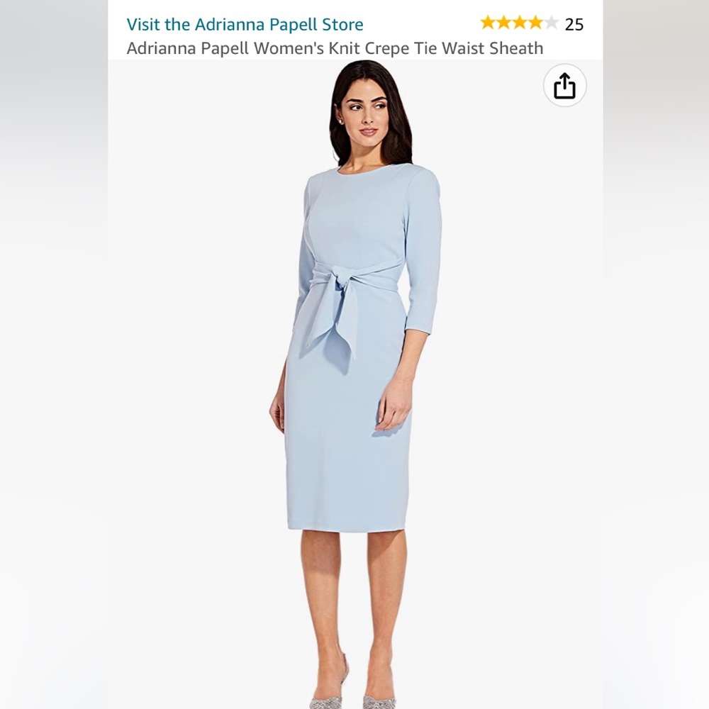 Adrianna Papell Stretch Crepe Sheath Bow Dress